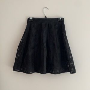 Oak + Fort A-line black pleated skirt - sz Small